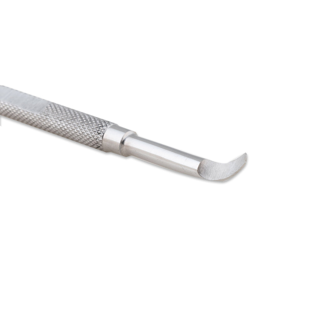 Professional Cuticle Spoon Pusher Curved Cup & Blade Scraper